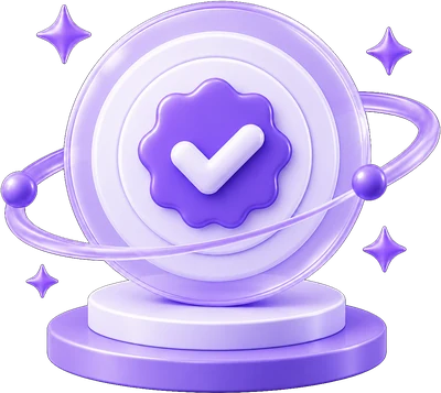 Verified dental clinic badge with check mark